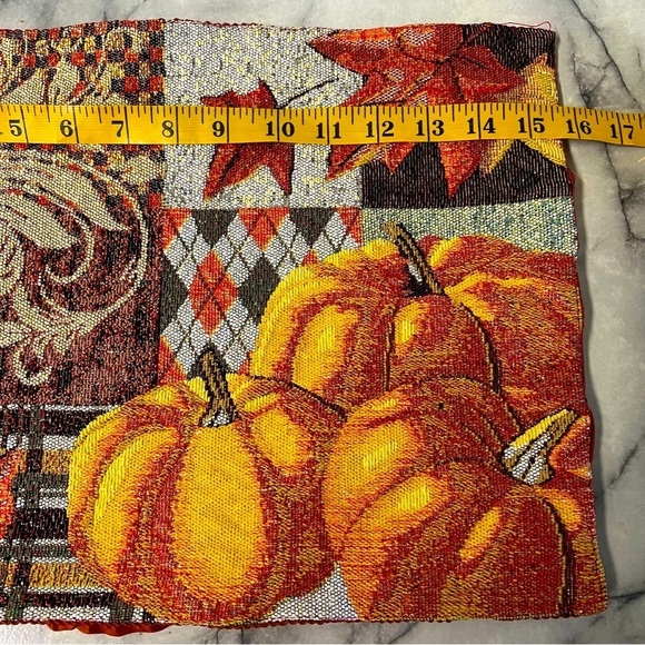 Home Decor Pumpkin Placemat 4pc Fall Table Dining Sparkly Thanksgiving Halloween - Picture 7 of 8